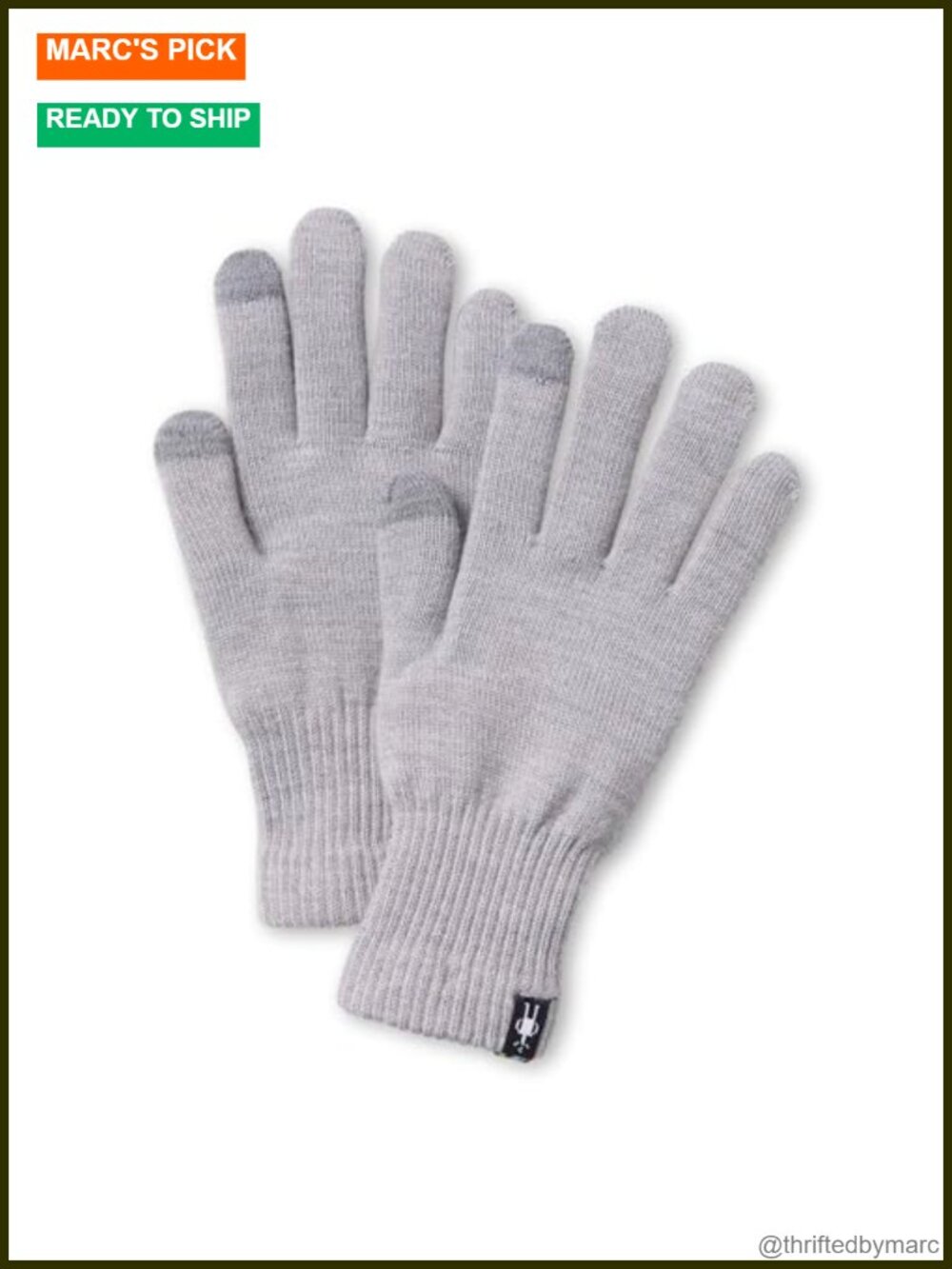 Merino Wool Recycled Polyester Liner Gloves Touchscreen Compatible